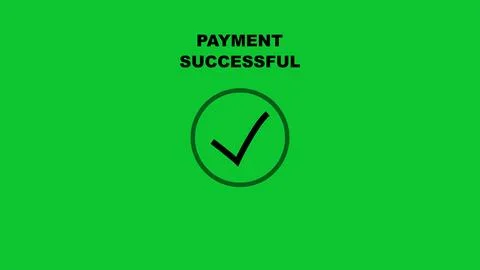 Payment successful notification with a black checkmark inside a circular bo.. Ilustração Stock
