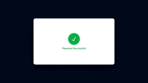 Payment successfully occurs on screen Video stock 332579759