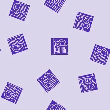 Payment supplier glyph seamless pattern Stock Illustration