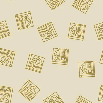 Payment supplier line seamless pattern イラスト素材