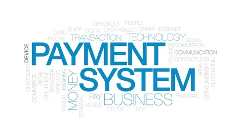 Payment system animated word cloud, text design animation. Kinetic typography. Stock Footage 74479378