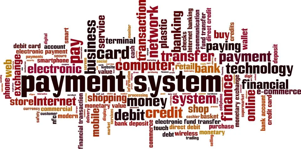 Payment system word cloud Stock Illustration