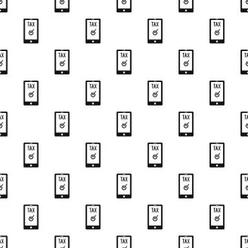 Payment tax pattern seamless vector Stock Illustration
