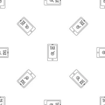 Payment tax pattern seamless vector Stock Illustration