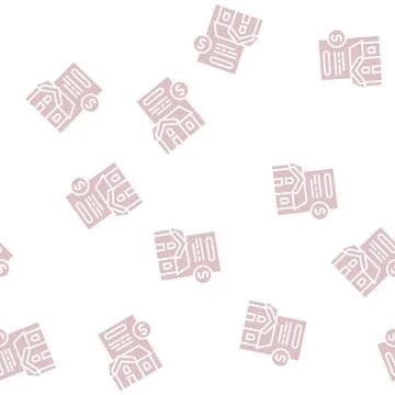 Payment of taxes glyph seamless pattern Stock Illustration