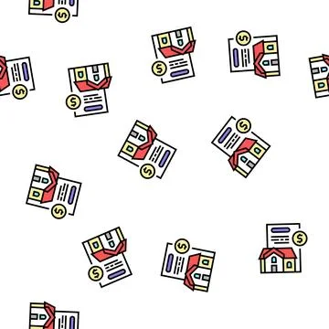 Payment of taxes vector seamless pattern Stock Illustration