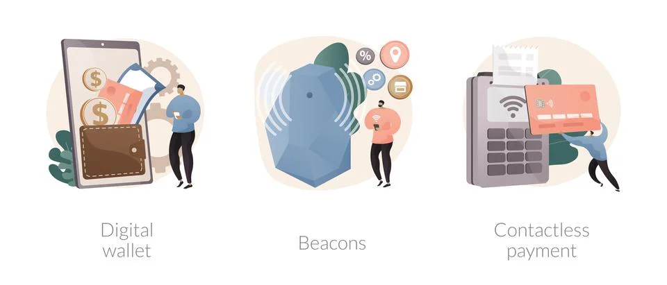 Payment technology abstract concept vector illustrations. Stock Illustration