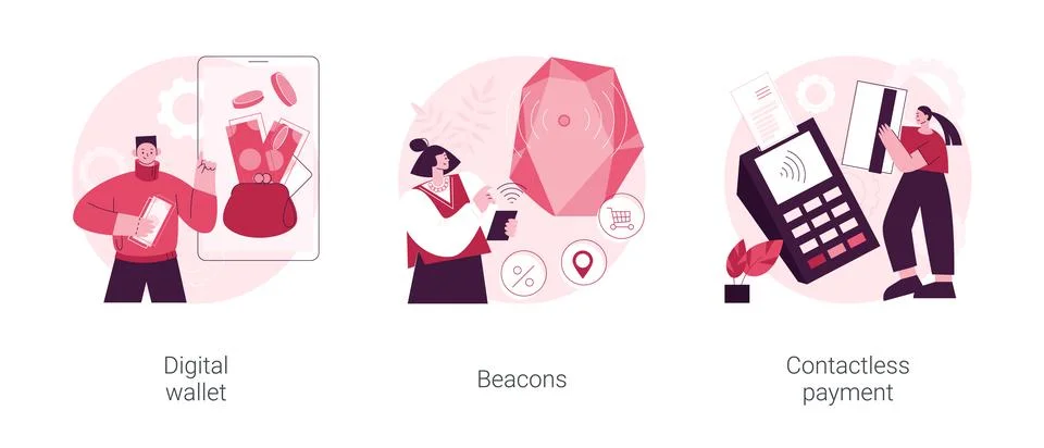 Payment technology abstract concept vector illustrations. Stock Illustration