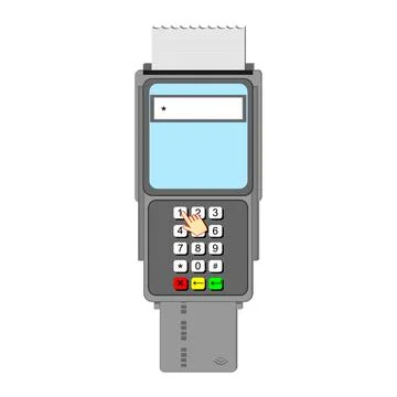 Payment terminal. Card payment. Vector illustration. Stock-Illustration
