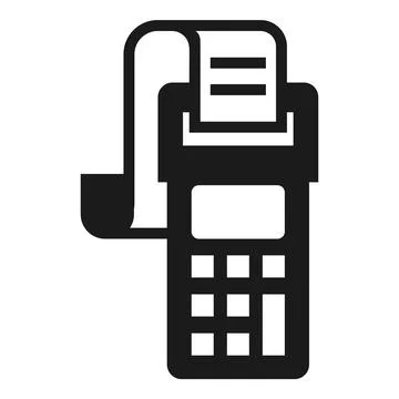 Payment terminal icon, simple style Stock Illustration