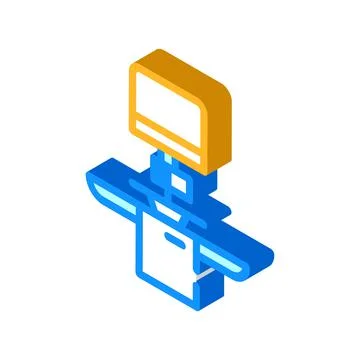 Payment terminal isometric icon vector illustration color Illustrazione stock
