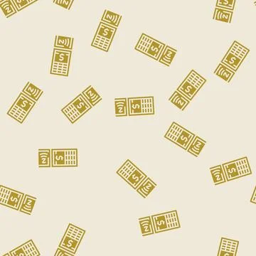 Payment terminal nfc technology glyph seamless pattern Stock Illustration