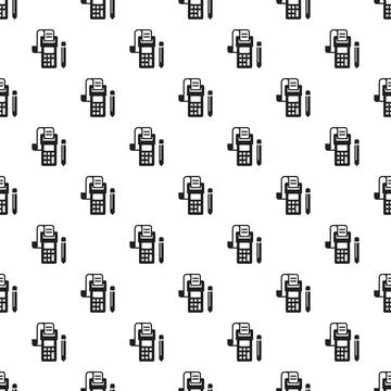 Payment terminal pattern seamless Stock Illustration