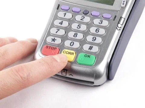 Payment terminal Foto stock