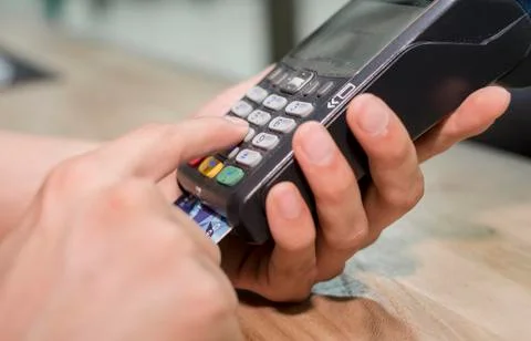 Payment on the terminal Stock Photos