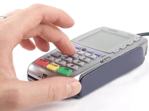 Payment terminal Foto stock