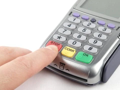 Payment terminal Foto stock