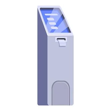 Payment terminal printing check for client using self service machine Ilustración de archivo