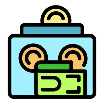 Payment terminal processing credit card with nfc technology and coins Stock Illustration