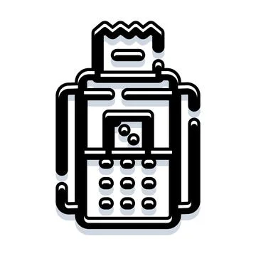 Payment terminal processing transaction with electronic commerce Stock Illustration