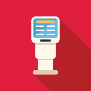 Payment terminal processing transaction on red background Stockillustratie