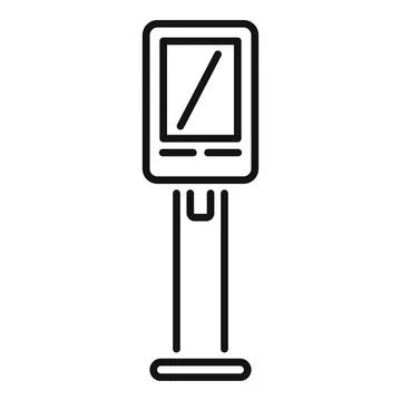 Payment terminal showing processing transaction icon Stock Illustration