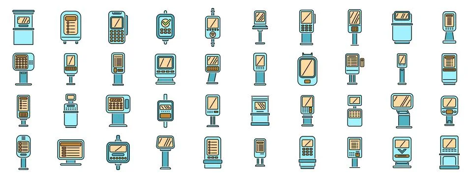 Payment terminals and pos systems enabling seamless transactions Stock Illustration