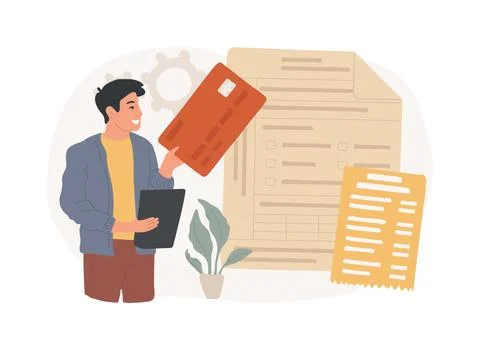 Payment terms isolated concept vector illustration. Ilustración de archivo