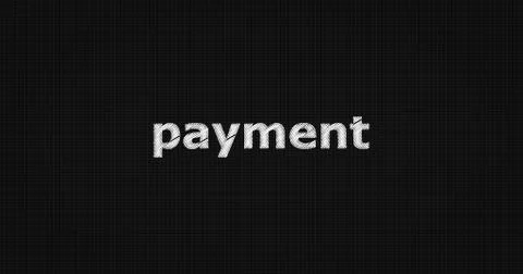 PAYMENT text on board Illustrazione stock