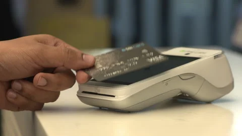 Payment through card tap Stock Footage 152947208