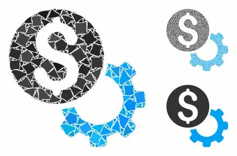 Payment tools Mosaic Icon of Irregular Pieces Illustrazione stock