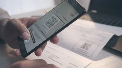 Payment transaction on the smartphone Stock Footage 154004205