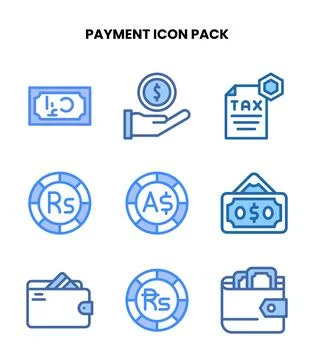 Payment Two Colour Graphics Icons Pack Stock-Illustration