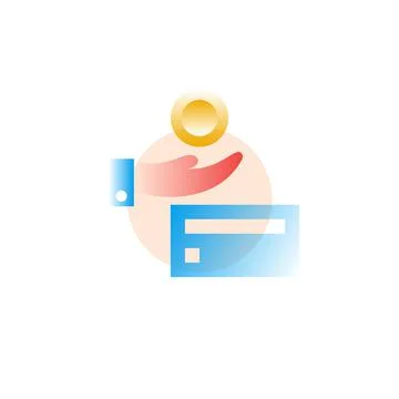 Payment. Vector icon in gradient style. Editable illustration Stock Illustration