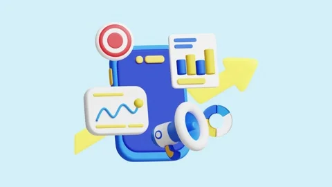 Payments Ads Manager 3D Animated Concept. Stock Footage 289454699