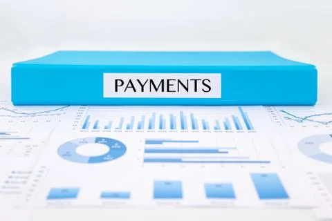 Payments documents, graph analysis and financial report Stock Photos