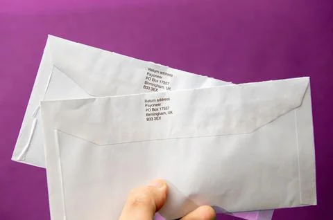 Payoneer Return Address Envelopes Foto stock