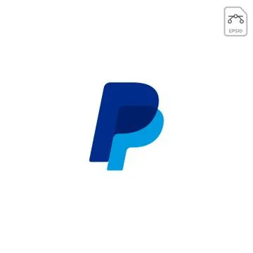 Paypal icon or logo vector design illustration element isolated Stock Illustration