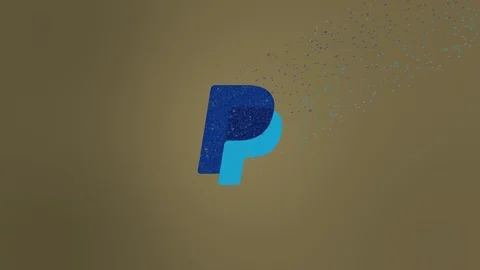 Paypal Logo Wind Dissolve Stock Footage 105370472