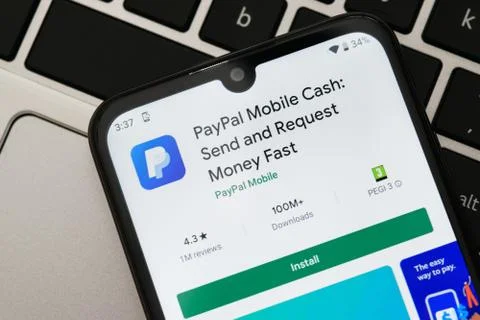 PayPal Mobile App Foto stock