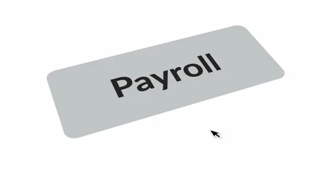 Payroll animation button on white background. Stock Footage 223091206