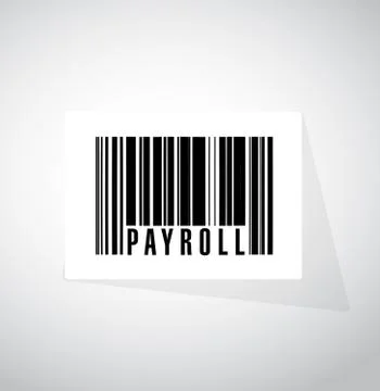 Payroll barcode sign concept illustration 스톡 일러스트