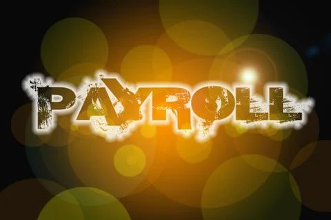 Payroll concept text Stock Illustration