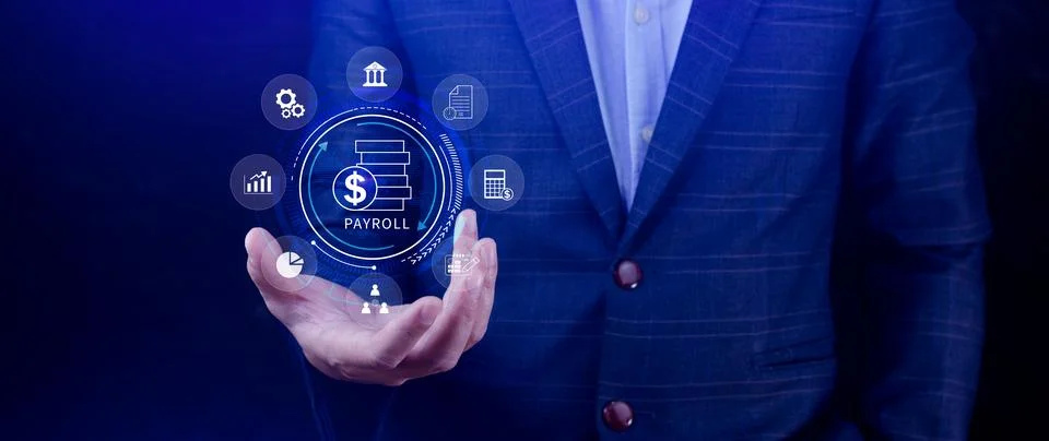 Payroll for employee concept. Efficient payroll management system with inte.. Stock Photos