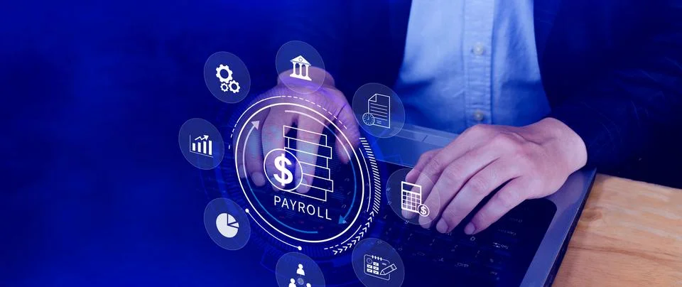 Payroll for employee concept. Efficient payroll management system with inte.. Stock Photos