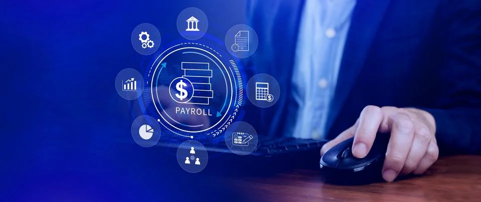 Payroll for employee concept. Efficient payroll management system with inte.. Stock Photos