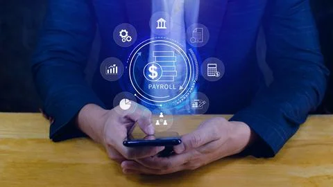 Payroll for employee concept. Efficient payroll management system with inte.. Stock Photos