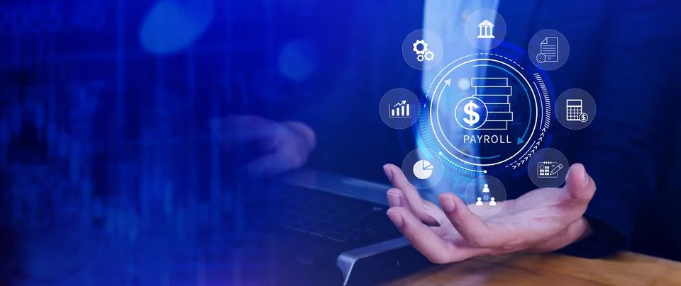 Payroll for employee concept. Efficient payroll management system with inte.. Stock Photos