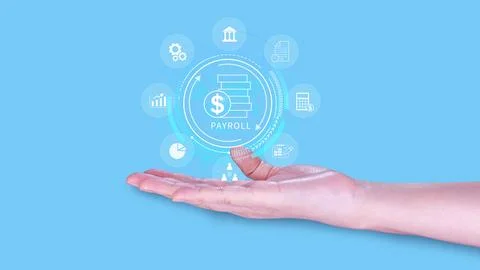 Payroll for employee concept. Efficient payroll management system with inte.. Stock Photos