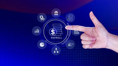 Payroll for employee concept. Efficient payroll management system with inte.. Stock Photos